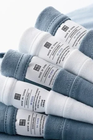 Spring Autumn 300g Heavy-duty Pure Cotton Long Sleeved T-shirt FLoose White Top Thick Base Layer Underneath for Men and Women