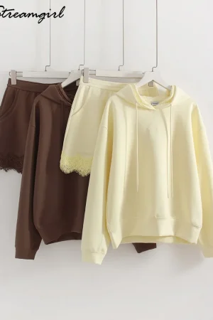 Streamgirl Lace Mini Skirts Women Elegant Brown A Line Skirt With Pockets Stretch Waist Short Yellow Skirt Mini Lace For Women