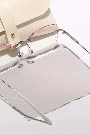 Fashion Cutting Frameless Presbyopia Glasses Big Frame Cat Eyes Reading Glasses For Women Eyewear +1.0+1.5+2.0+3.0+3.5+4.0
