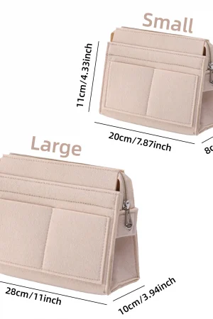 Purse Organizer Insert, Multi-Pocket Felt Bag Organizer For Handbag Tote Bag Purse Organizer