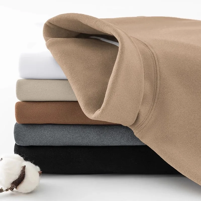Thickened German Velvet Men's Thermal Underwear Long Sleeve High Collar T-Shirt Warm Base Shirt Autumn Winter Polyester Fiber - Image 3