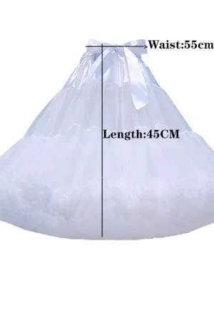 Crinoline Inner Bustle Cosplay Tutu Puffy Women Flower Style Lolita Fluffy Petticoats Cancan Skirt Under Wedding Dress