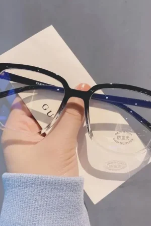 Blocking Glasses Cat Eye Clear Lens Ultralight Unisex Fashion Goggles Optical Spectacle Flat Lens Eye Protection Plain Glasses