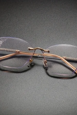 Fashion Cutting Frameless Presbyopia Glasses Big Frame Cat Eyes Reading Glasses For Women Eyewear +1.0+1.5+2.0+3.0+3.5+4.0