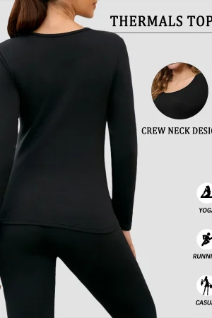 Womens Super soft Fleece Long Sleeve Thermal Shirts for Women Cold Weather Womens Thermal Underwear Tops Base Layer
